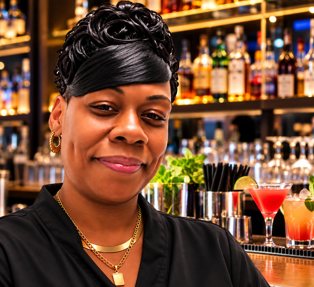 Stacy, CMBS event bartender